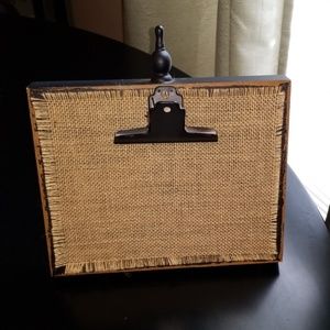 Rustic interchangeable Picture Frame (burlap)